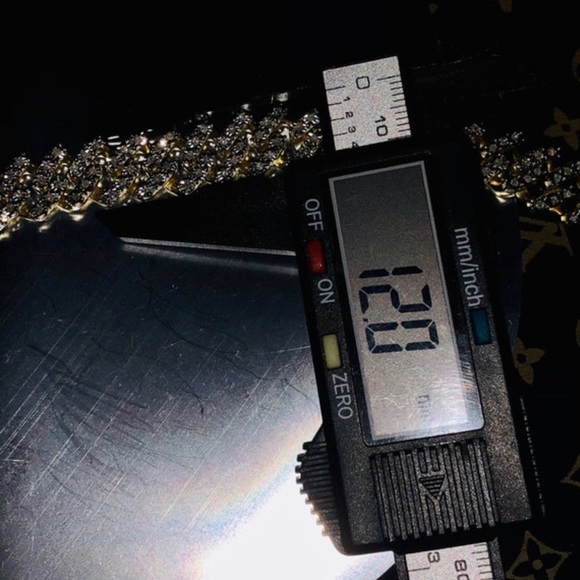 10k solid gold 3ct REAL DIAMONDS Cuban link bracelet NOT CZ NOT PLATED BEST GIFT - Picture 6 of 7